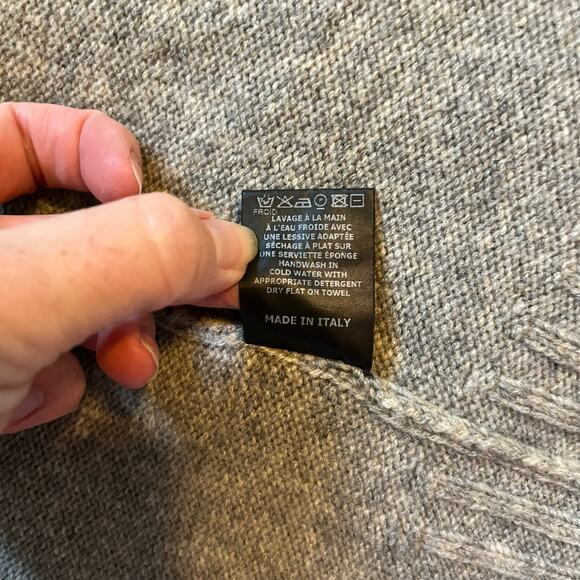 Isabel Marant gray side slit turtleneck sweater wool camel hair size 38 - Picture 5 of 11